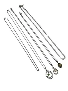 ◎1292-シルバーネックレス5点セット