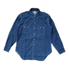 90年代 リーバイス LVC バレンシア工場製 ダークブルーデニムシャツ