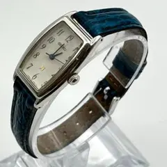 セイコー 腕時計 電池交換済み スクエア クロコ レザー 希少色 3針 本革