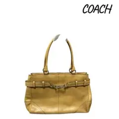 COACH コーチ シグネチャー サテン トートバッグ チェーンショルダー