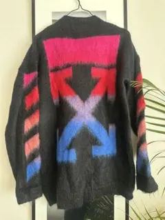 OFF-WHITE ニットセーター ブラック/レッド/ブルーのサムネイル