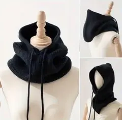 バラクラバ ニット帽 ネックウォーマー 防寒 スノボ 黒 冬 小顔効果 防風＆