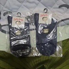 Betty Boop ソックス 2足セット ネイビー
