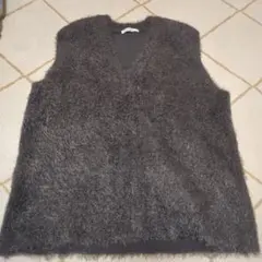 ☆DISCOAT☆ グレー Vネック ニットベスト