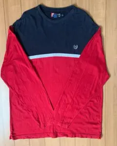 CHAPS ラルフローレンロゴ入り 長袖Tシャツ 黒/赤