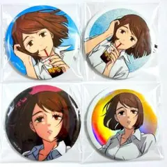 呪術廻戦 セガ ラッキーくじ E賞 缶バッジ 家入硝子 4点セット