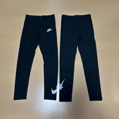 新品未使用 NIKE レギンス M タイツ ロゴ 花 2枚セット 双子