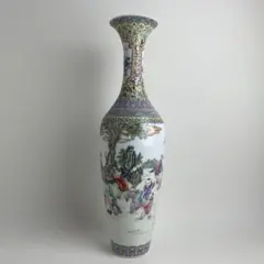 中国古玩 古美術 花瓶 秋枝鳴蝉図 居仁堂製 景徳鎮 骨董品 - メルカリ