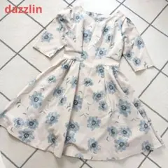 dazzlin フラワープリントワンピース　5分袖のサムネイル