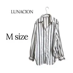 LUNACION ストライプ 長袖シャツ Mサイズ