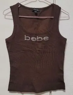 bebe ラインストーン タンクトップ ブラウン Lサイズのサムネイル