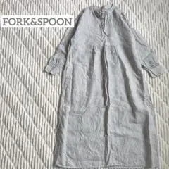 【訳あり】FORK＆SPOON✨フレンチリネンヨーク切替ギャザーワンピースのサムネイル