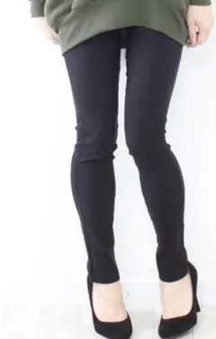 W26　裏起毛ストレートぽかぽか暖か 楽々パンツ