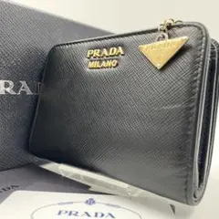 ✨近年モデル 美品 プラダ 折り財布 三角ロゴ サフィアーノレザー 1ML018