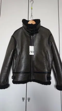 【新品タグ付】ZARA ダブルフェイス フェイクレザージャケット
