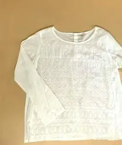 サマンサモスモス レース ホワイト 長袖 ブラウス