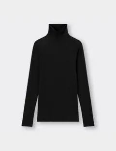 GU スタイルヒートリブタートルネックT（長袖）Mサイズ　ブラック