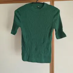 UNIQLO グリーン 半袖ニット XL