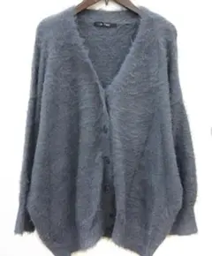 w closet カーディガン ニット シャギー ラメ F グレー