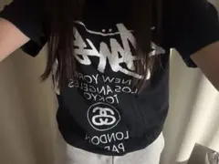 STUSSY ブラック Tシャツ