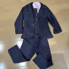 グレーチェック★男の子スーツ発表会撮影入園式卒園式お誕生日七五三120