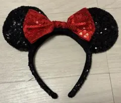 ディズニー カチューシャ ミニー スパンコール