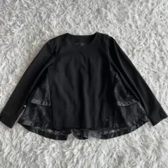 美品】CHONO チョノ ブラウス 長袖 レース ネイビー - メルカリ
