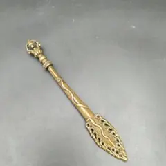降魔杵 ■青銅製 四股降魔杵 細工銅器 仏具 珍品 古民具 時代物 骨董品■ 降魔杵 □青銅製 四股降魔杵 細工銅器 仏具 珍品 古民具 時代物