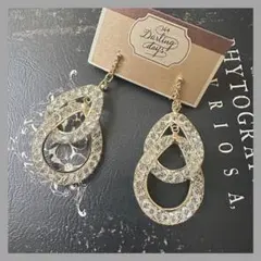 ゴールドイヤリング　結婚式　二次会　お呼ばれ