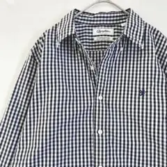 Gymphlex ジムフレックス ギンガムチェック長袖　ボタンダウンシャツ　16