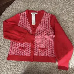 Super Beauty 赤色 長袖カーディガン 42