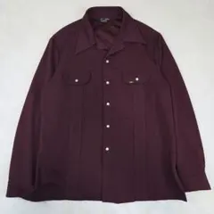 Lee USA製 ウエスタンシャツジャケット ボルドー70s XL