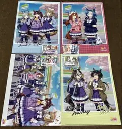 ウマ娘 クリアファイル 缶バッジ　各全4種セット ファミマ　コンプ