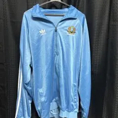 adidas 青 ジップアップジャケット　ソマリアサッカー連盟90s 旧ロゴ