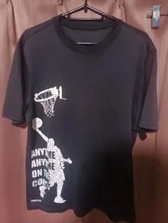 ヴィンテージReebok バスケットボールプリント Tシャツ ブラック