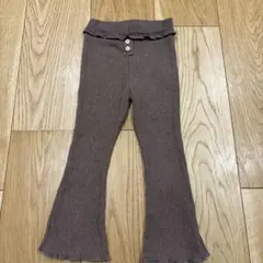 ZARA ブラウン　リブ　フレアパンツ 18-24ヶ月　92 ザラ