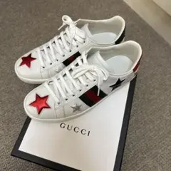 【最終お値下げ 美品】GUCCI ホワイト スター スニーカーのサムネイル