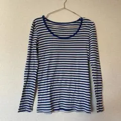 Used LOWRYS FARM 長袖ストライプTシャツ Mサイズ