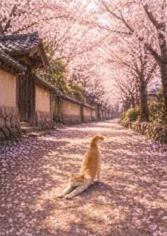 【おまとめ3枚 1680円】☆桜と猫のイラストポスター