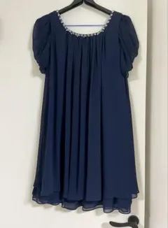 LAISSE PASSE　レッセパッセ　ワンピース　パーティドレス　ネイビー紺