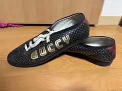 GUCCI ドット柄 ハイカットスニーカー ネイビー - メルカリ