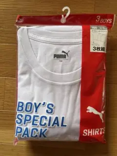 新品未使用 PUMA クルーネックシャツ 白　160　3枚組