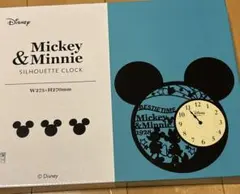 (未使用品)ミッキー＆ミニー シルエットクロック　壁掛け時計　ベスティータイム