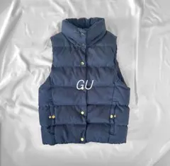 春コーデ GU ダウンベスト 美品 ネイビー カジュアル