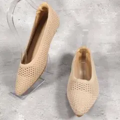 人気デザイン 未使用級 VIVAIA【37】フラットシューズ 撥水加工 メッシュ