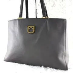 FURLA トートバッグ ベルヴェデーレM メタルロゴ 本革 グレー
