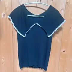 ブラックニットトップス FRサイズ