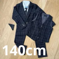 【美品】男の子フォーマルスーツ 140センチ 3点セット+140センチYシャツ