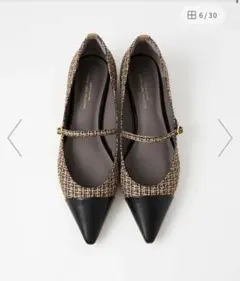 ストラップ フラット パンプス(1.5cmヒール)