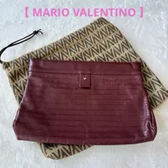 【MARIO VALENTINO】レザー クラッチバッグ ボルドーのサムネイル